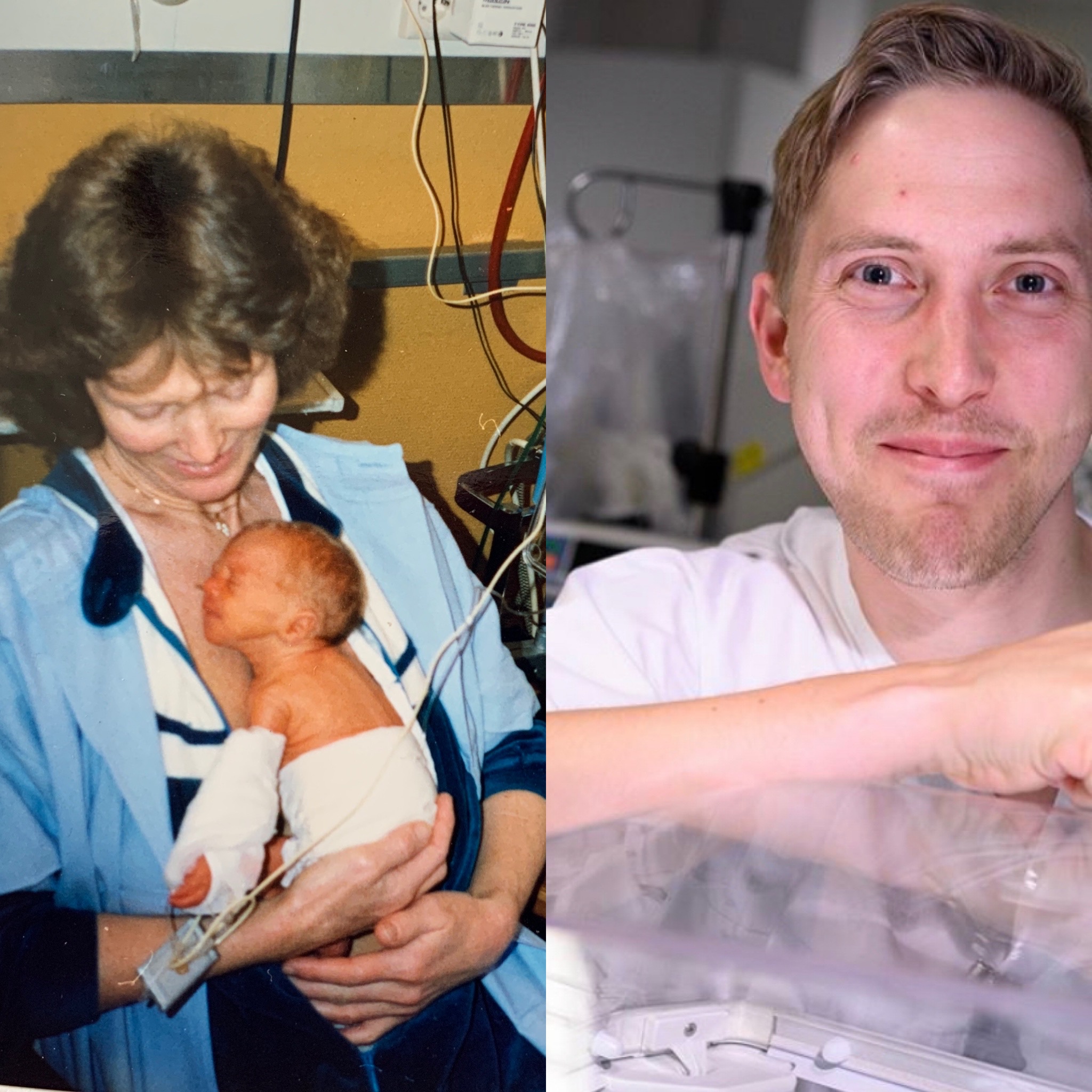 Bilde av Anders Christoffersen på nyfødt intensiv, 30 år i mellom, Cingulum